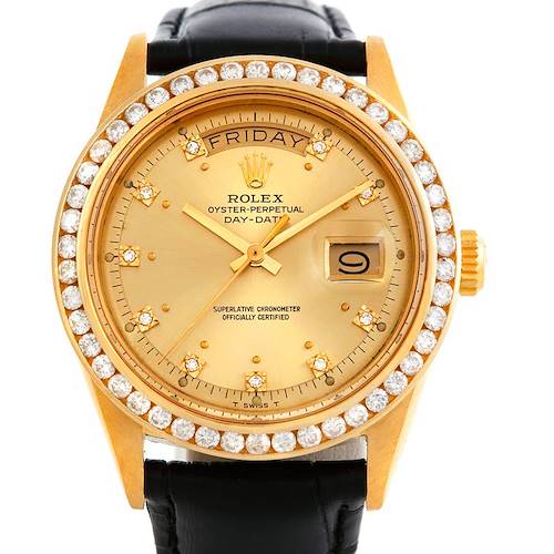 Photo of Rolex President Vintage 18k Yellow Gold Diamond Watch 1803