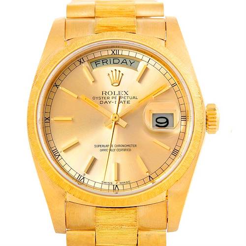 Photo of Rolex President Mens 18k Yellow Gold Watch 18078