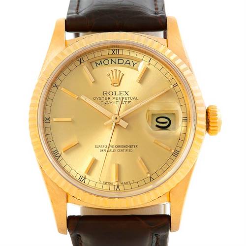 Photo of Rolex President Mens 18k Yellow Gold Watch 18038