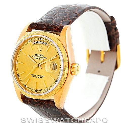 Mens 18k Yellow Gold Rolex President 18078 Watch | SwissWatchExpo