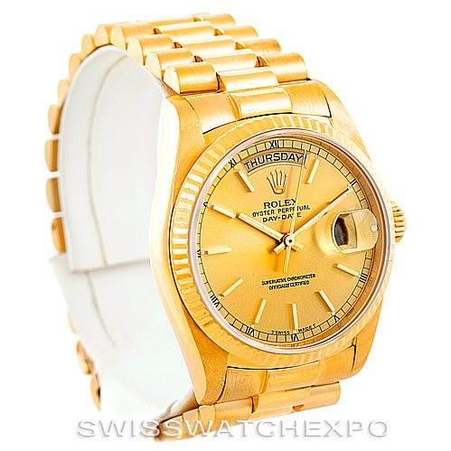 Rolex President Mens 18k Yellow Gold Watch 18038 SwissWatchExpo