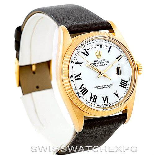 Rolex President Vintage 18k Yellow Gold Watch Buckley Dial 1803 SwissWatchExpo