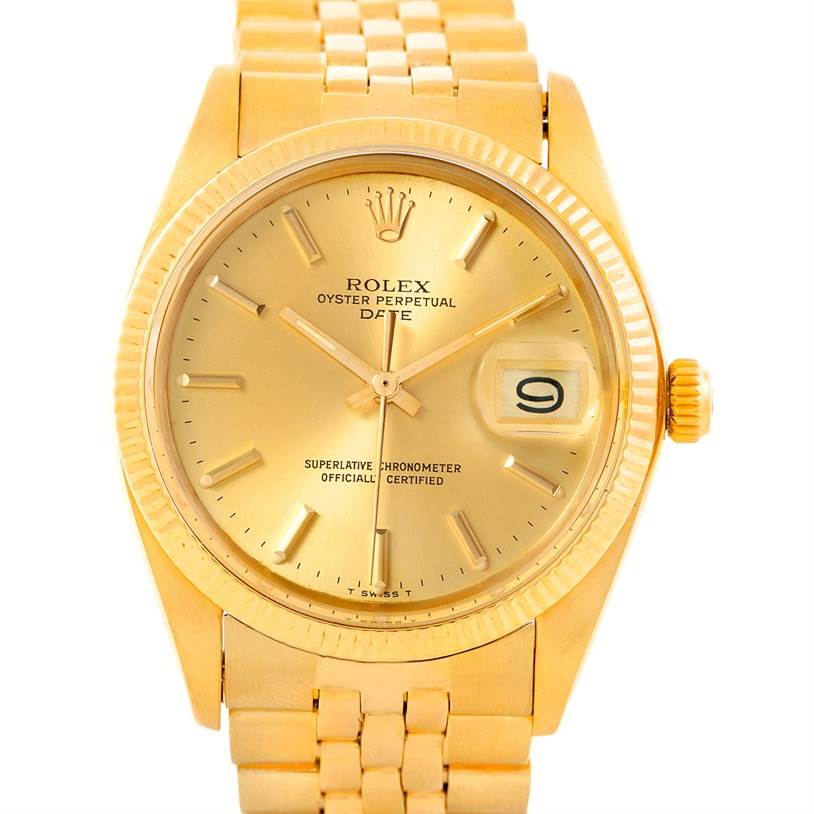 Rolex Date Vintage Mens 14k Yellow Gold Watch 1503 | SwissWatchExpo