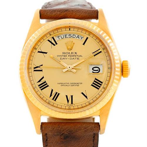 Photo of Rolex President Vintage 18k Yellow Gold Watch Buckley Dial 1803