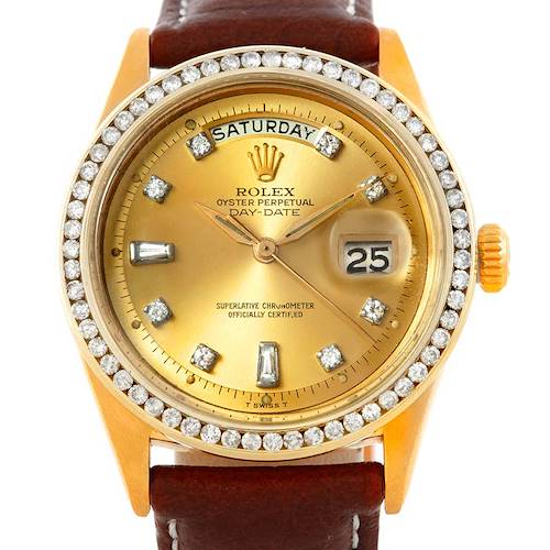 Photo of Rolex President Vintage 18k Yellow Gold Diamond Watch 6611