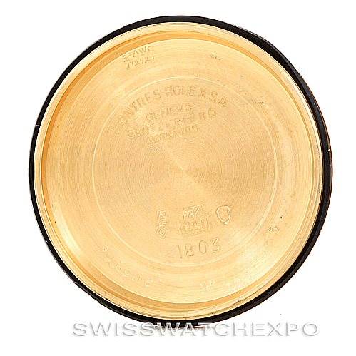 This image shows the inner case back of the Rolex President 1803 Men
s Yellow Gold Silver Dial 1803 Men
s Yellow Gold Silver Dial model watch.