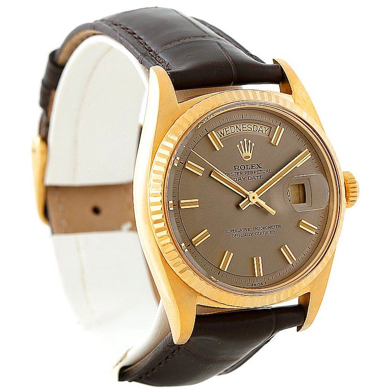 Rolex President Vintage 18k Yellow Gold Watch Fat Boy 1803 SwissWatchExpo