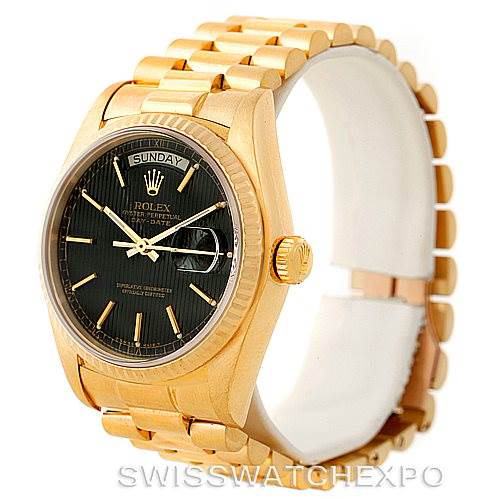 Rolex President Day Date Mens 18k Yellow Gold Watch 18038 SwissWatchExpo
