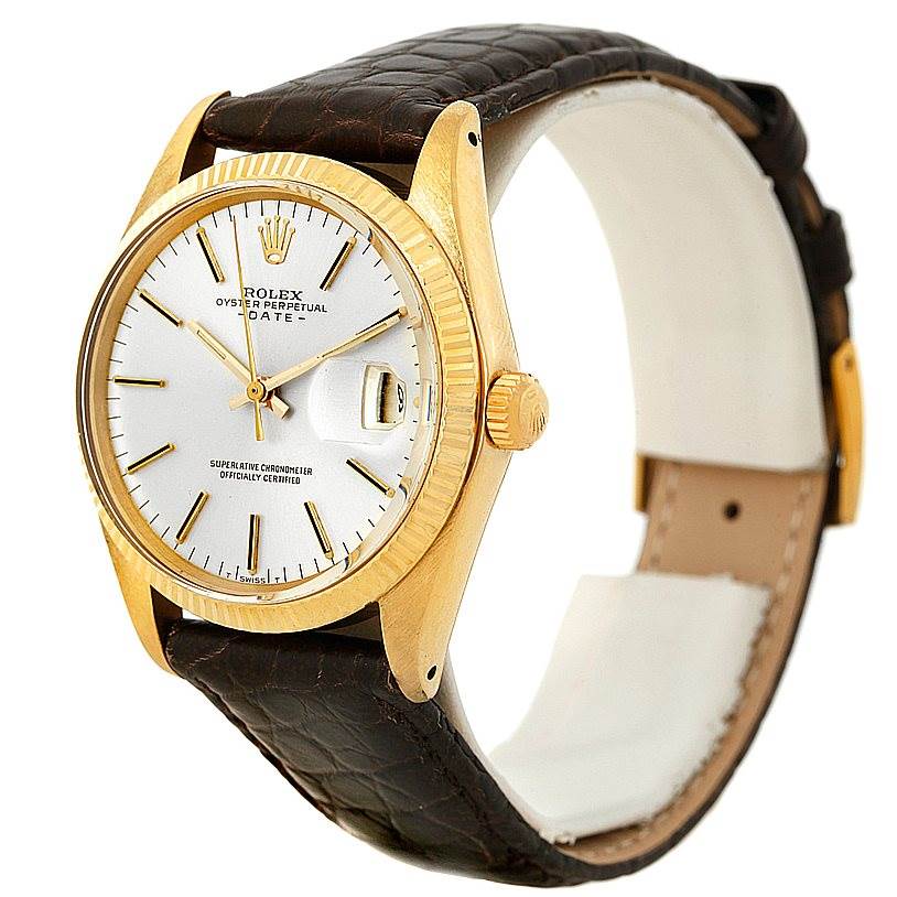 Rolex Date 14k Yellow Gold Vintage Mens Watch 1503 Year 1971 ...