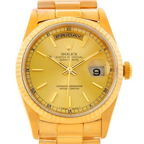 Photo of Rolex President Mens 18k Yellow Gold Watch 18238