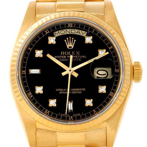 Photo of Rolex President 18k Yellow Gold Diamond Watch 18038