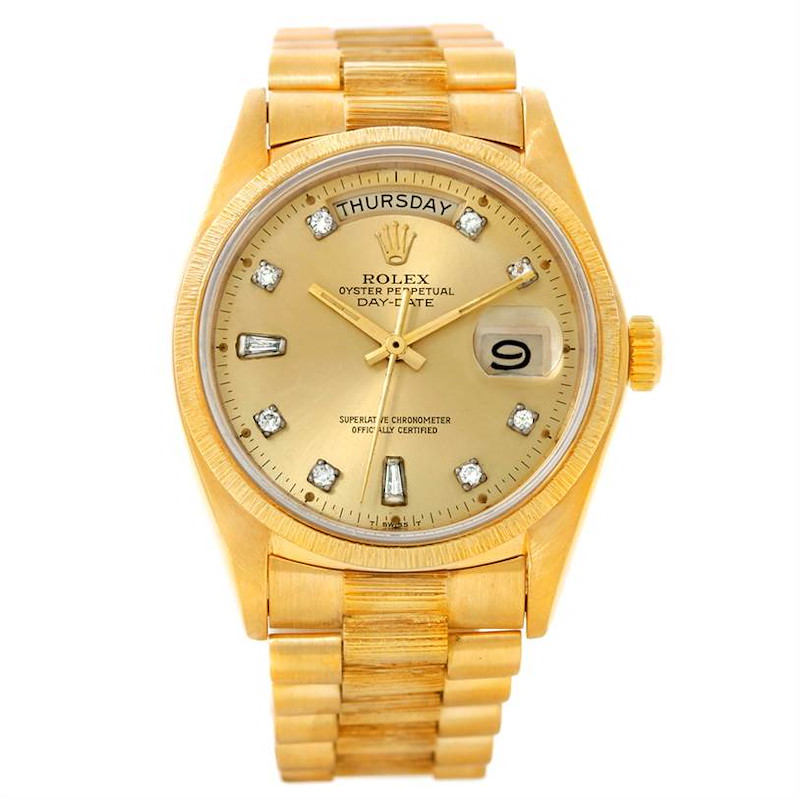 Rolex president 18k 2025 gold diamond watch