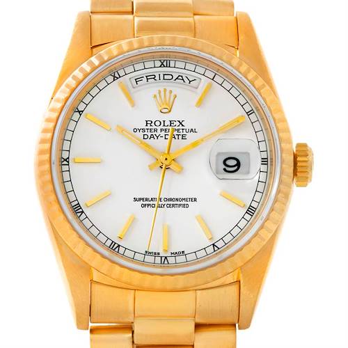 Photo of Rolex President Mens 18k Yellow Gold Watch 18238