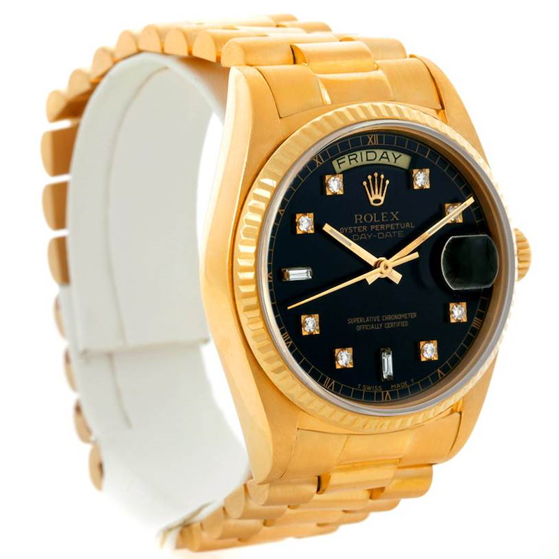 Rolex President 18k Yellow Gold Diamond Watch 18038 SwissWatchExpo