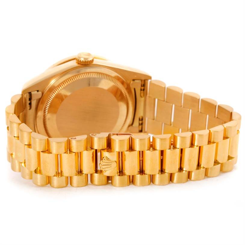 Rolex President Day-Date 18k Yellow Gold Diamond Mens Watch 18238 ...