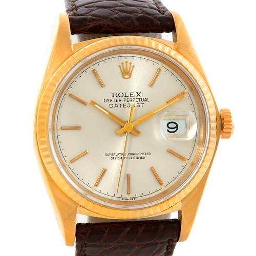Photo of Rolex Datejust Vintage 18k Yellow Gold Watch 16018