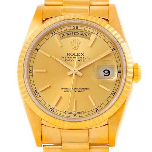 Photo of Rolex Day Date President Mens 18k Yellow Gold Watch 18238