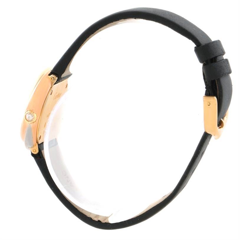 The image shows the side profile of a Cartier Trinity W200246 Women's Yellow Gold Beige Dial W200246 Women's Yellow Gold Beige Dial model watch, highlighting its strap and case.