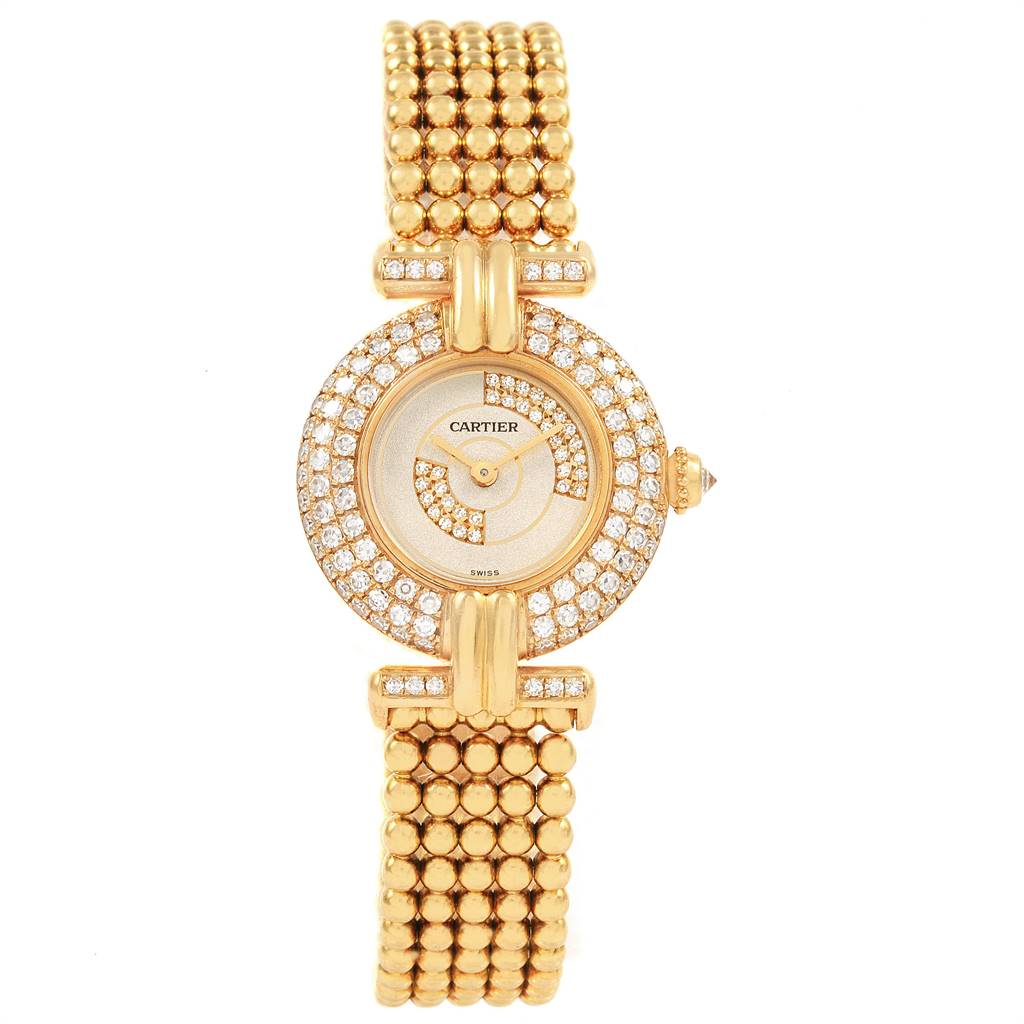Cartier Colisee 18K Yellow Gold Diamond Limited Edition Ladies Watch ...