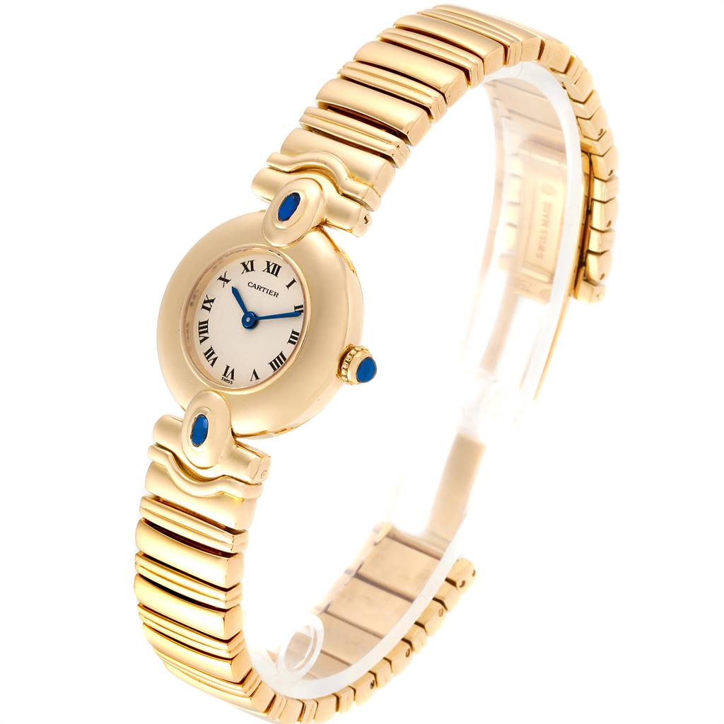 Cartier Colisee VLC 18K Yellow Gold Sapphires Ladies Watch | SwissWatchExpo
