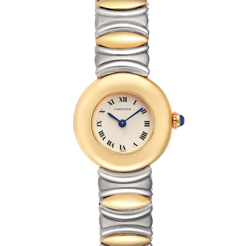 Cartier Colisee Casque d'Or Ladies Stainless Steel 18k Yellow Gold Watch SwissWatchExpo