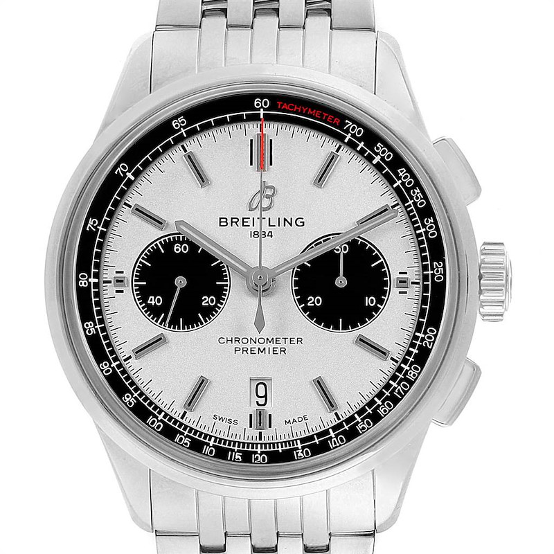 Breitling Premier B01 Chronograph 42 Steel Mens Watch AB0118 Box Papers SwissWatchExpo
