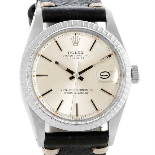 Photo of Rolex Datejust Vintage Stainless Steel Mens Watch 1603 Box Papers