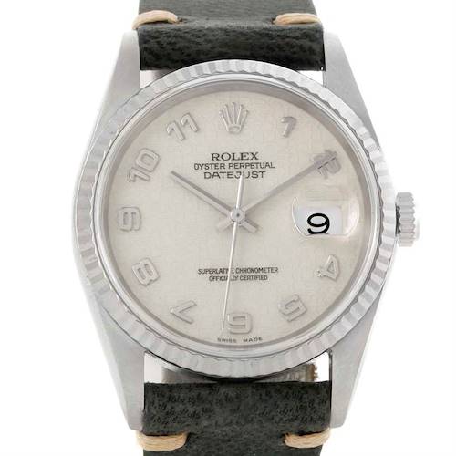 Photo of Rolex Datejust Steel 18k White Gold Anniversary Dial Watch 16234