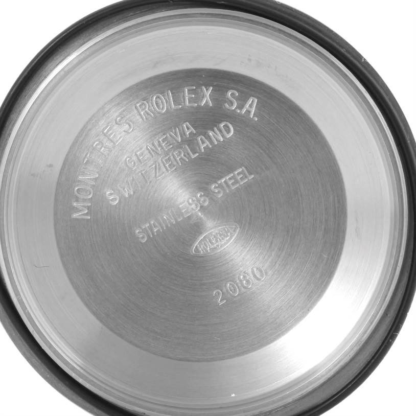 This is the inside view of the case back from a Rolex Datejust 16234 Men's Stainless Steel Silver Dial 16234 Men's Stainless Steel Silver Dial watch.