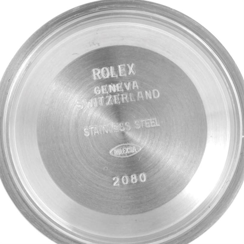 This image shows the inside case back of a Rolex Datejust 116233 Men
s Stainless Steel Champagne Dial 116233 Men
s Stainless Steel Champagne Dial watch.