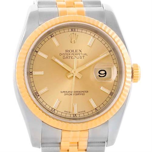 Photo of Rolex Datejust Steel 18K Yellow Gold Jubilee Bracelet Watch 116233