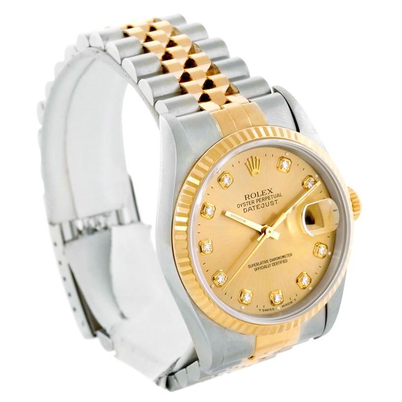 rolex 16233 gold with diamonds