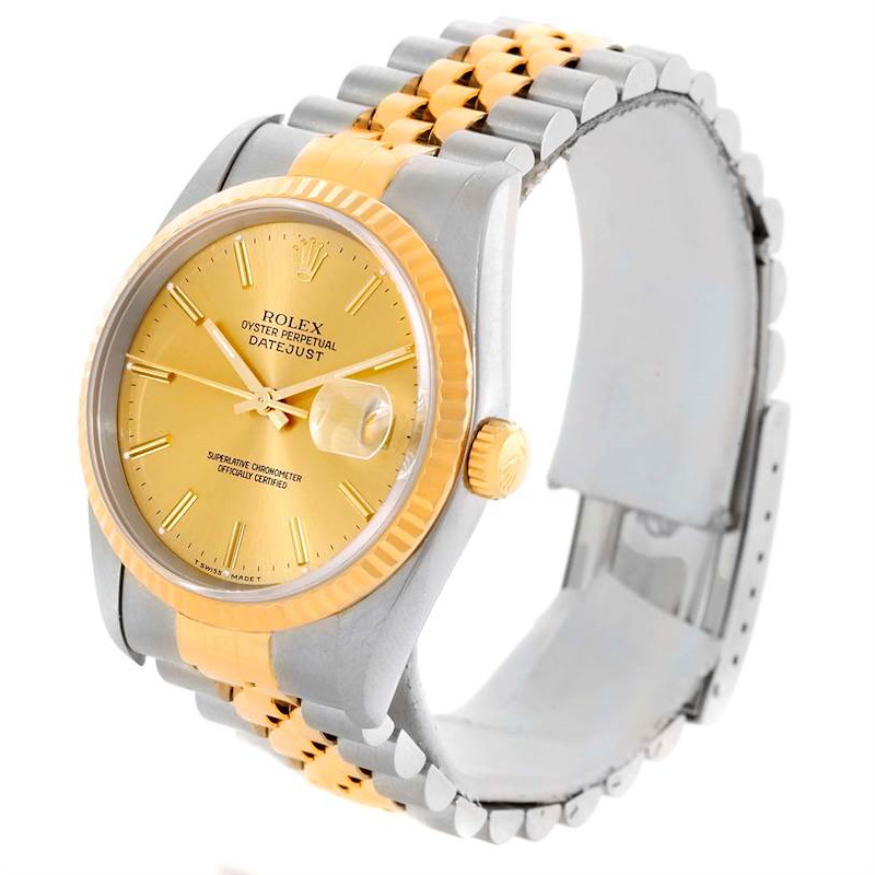 Rolex Datejust Steel 18K Yellow Gold Automatic Watch 16233 SwissWatchExpo