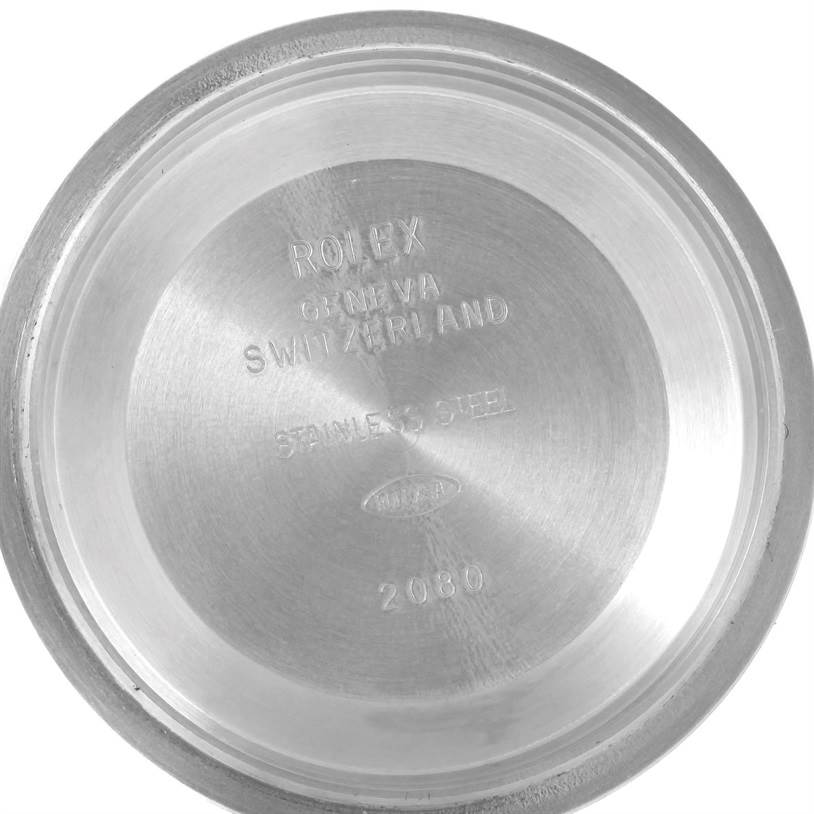 The image shows the interior of the case back of a Rolex Datejust 116233 Men's Stainless Steel Champagne Dial 116233 Men's Stainless Steel Champagne Dial watch.