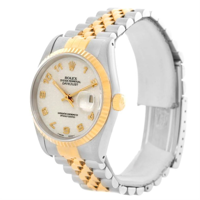 Rolex Datejust Steel 18K Yellow Gold Anniversary Dial Watch 16233 SwissWatchExpo