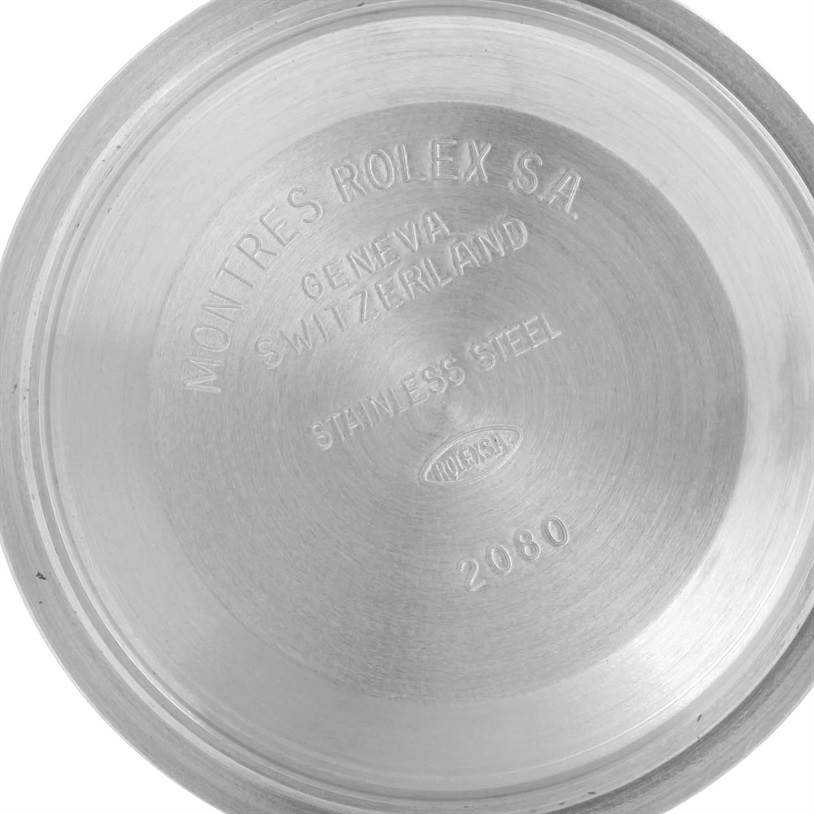 This image shows the inside case back of a Rolex Datejust 16233 Men's Steel and Gold (two tone) Silver Dial 16233 Men's Steel and Gold (two tone) Silver Dial watch from an internal angle.