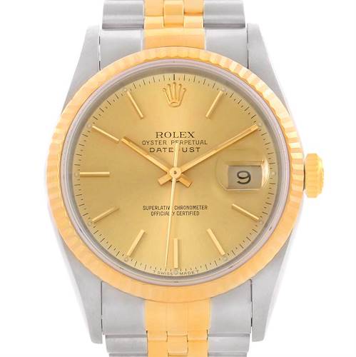 Photo of Rolex Datejust Steel 18K Yellow Gold Automatic Watch 16233