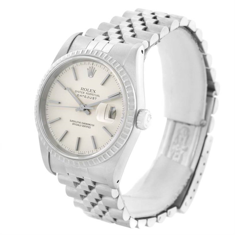 Rolex Datejust Stainless Steel Silver Dial Mens Watch 16220 SwissWatchExpo