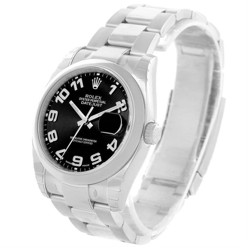 Rolex Datejust Steel Black Concentric Dial Mens Watch 116200 Unworn SwissWatchExpo