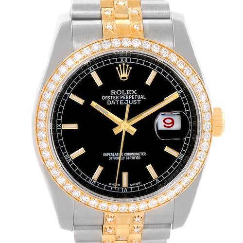 Photo of Rolex Datejust Steel 18K Yellow Gold Diamond Bracelet Watch 116243