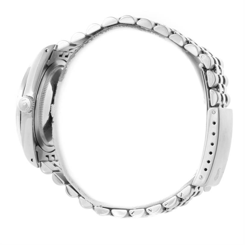 Rolex Datejust Steel 18k White Gold Diamond Dial Bezel Watch 16234 ...