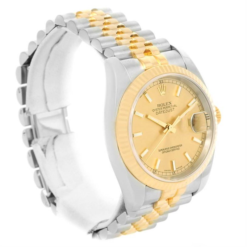Rolex Datejust Steel 18K Yellow Gold Automatic Mens Watch 116233 SwissWatchExpo