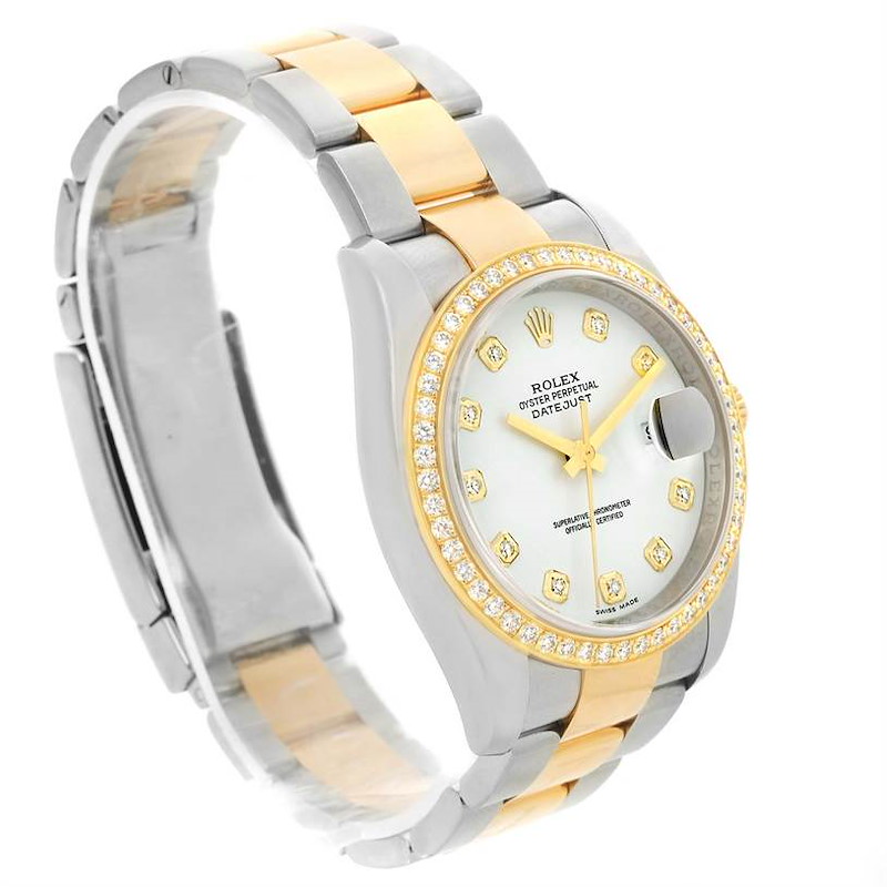 Rolex Datejust Steel 18K Yellow Gold Diamond Unisex Watch 116243 SwissWatchExpo