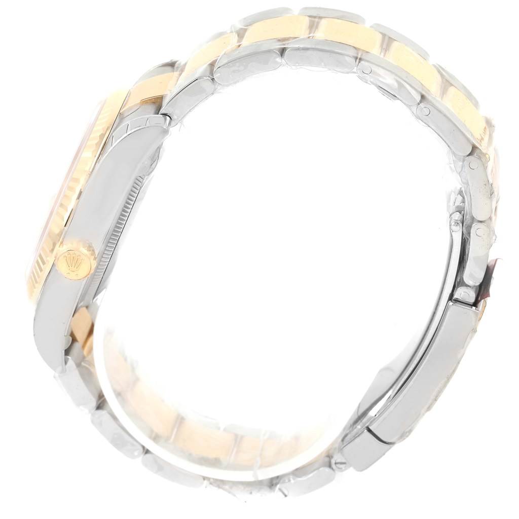 The image shows the side view of the Rolex Datejust 116233 Men's Stainless Steel Silver Dial 116233 Men's Stainless Steel Silver Dial watch, highlighting the crown, case, and part of the bracelet.