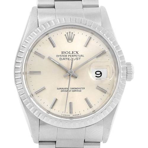 Photo of Rolex Datejust Steel Silver Dial Oyster Bracelet Vintage Watch 16030