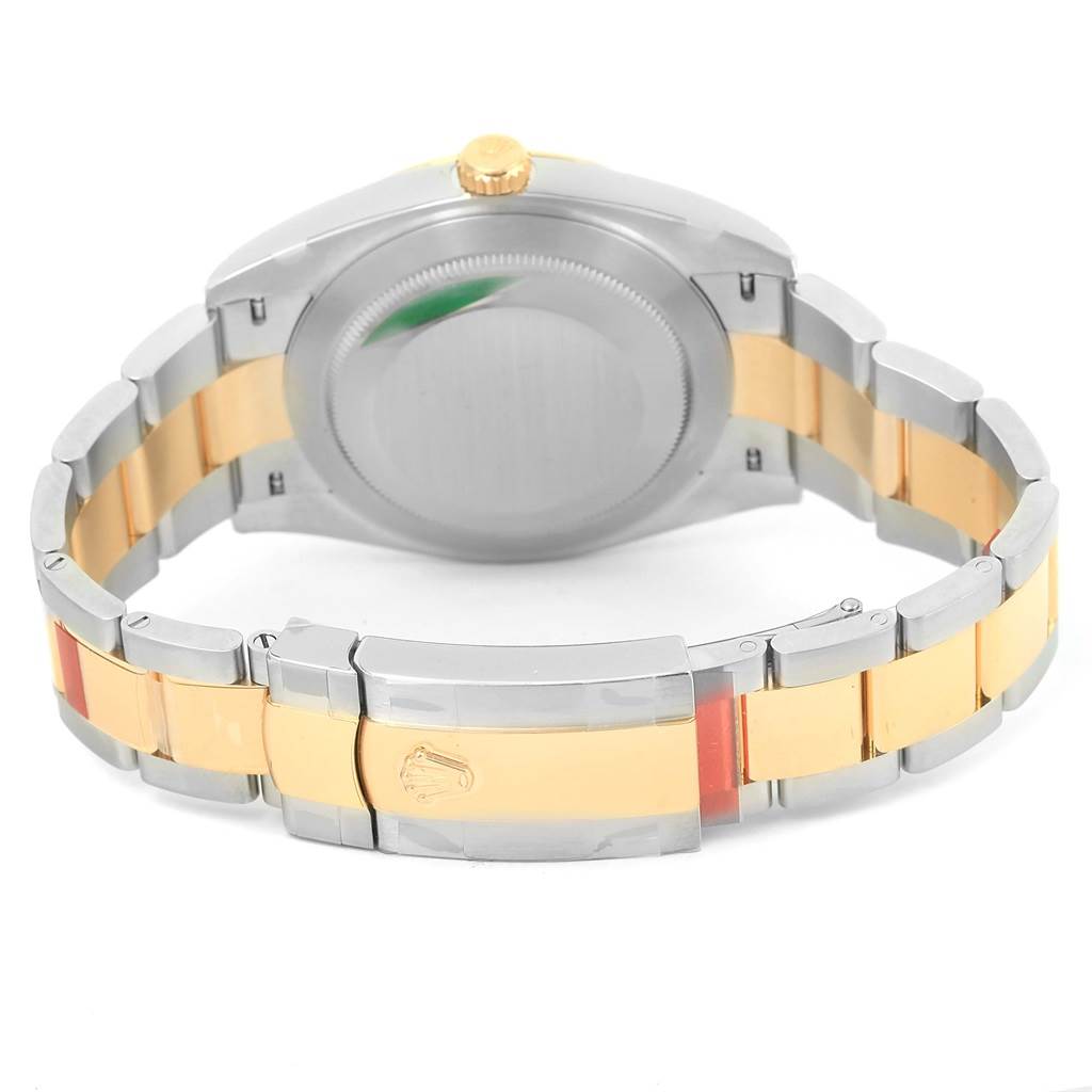 This image shows the back, bracelet, and clasp of a Rolex Datejust 126333 Men's Steel and Gold (two tone) White Dial 126333 Men's Steel and Gold (two tone) White Dial model watch.