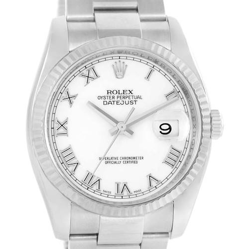 Photo of Rolex Datejust Steel 18K White Gold Oyster Bracelet Watch 116234