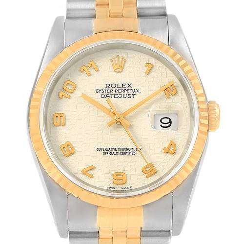 Photo of Rolex Datejust 36 Steel Yellow Gold Jubilee Dial Mens Watch 16233