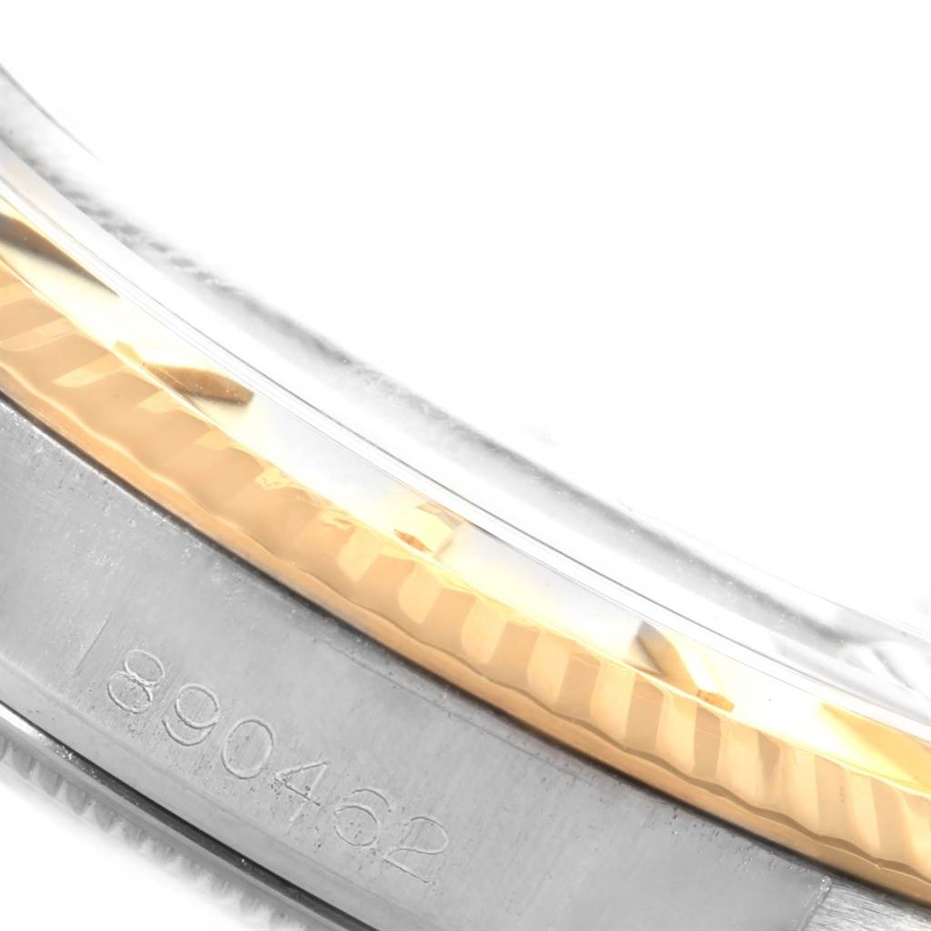 The image shows a close-up of the side view of a Rolex Datejust 1601 Men's Stainless Steel Silver Dial 1601 Men's Stainless Steel Silver Dial, highlighting the case and part of the fluted bezel.