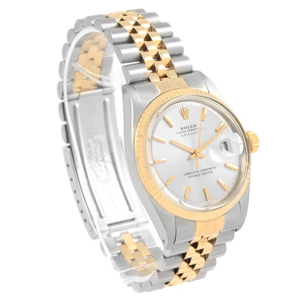 Rolex Datejust Steel Yellow Gold Silver Dial Vintage Mens ...